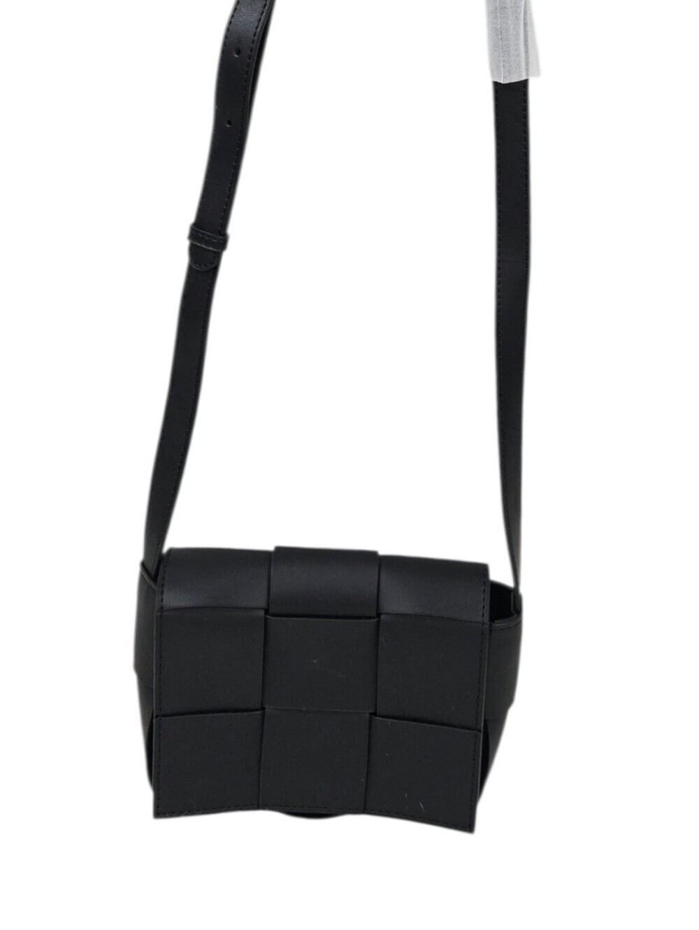 Black Woven Crossbody Bag - Women's Shoulder Bag